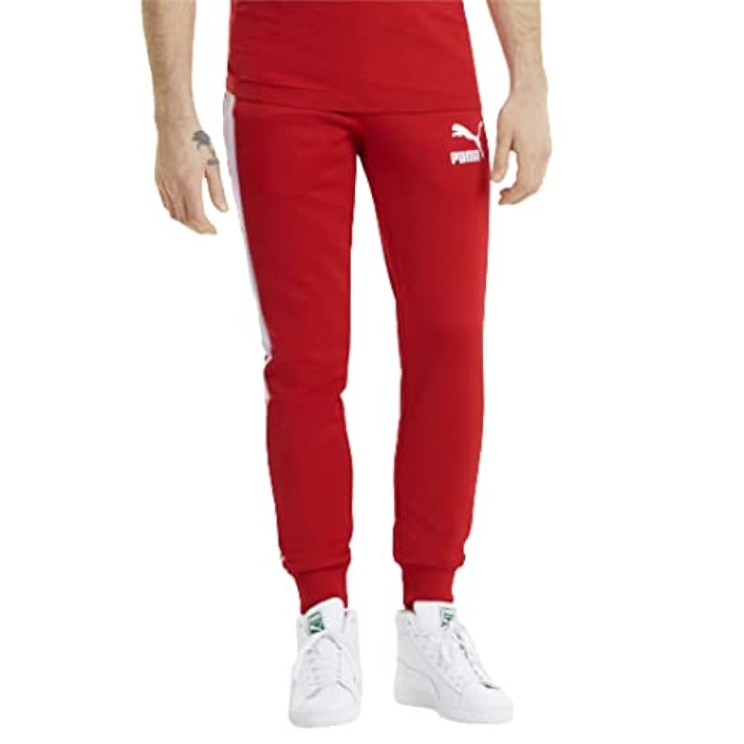 PUMA Iconic T7 Pantaloni da Allenamento, Rosso-High Ris
