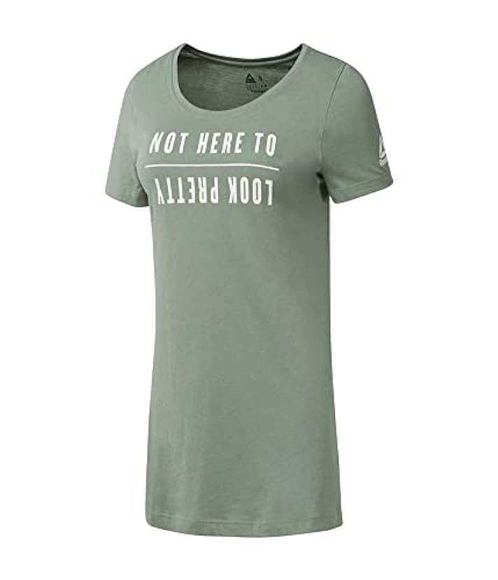 Reebok Womens Mirror Graphic T-Shirt, Green, Small 9325