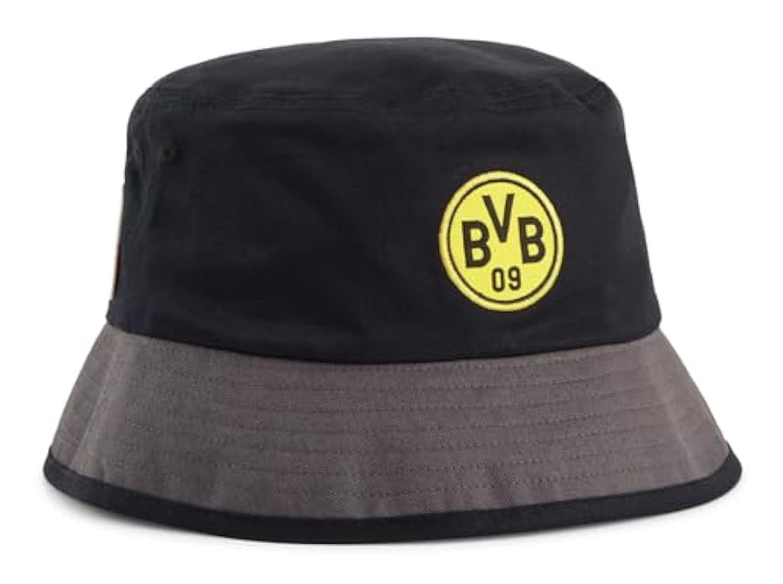 PUMA BVB Bucket Hat Puma Black - Shadow Grey, Puma Black - Shadow Gray, Taglia unica 770995072