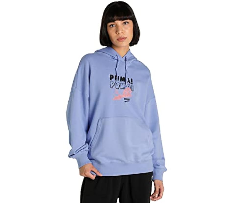 PUMA Downtown Oversized Graphic Hoodie TR Felpa in Pile