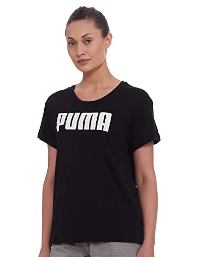 PUMA RTG Logo Donna Donna Moda T-Shirt Tee Nero Nero 38 063634372