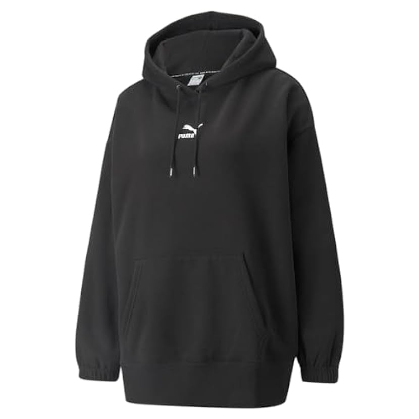 PUMA Womens Classics Oversized Hoodie Casual Outerwear Casual Comfort Technology - Black - Size S 119728427