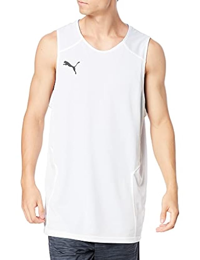 PUMA Bball Practice Jersey White-Strong T-Shirt Uomo 54