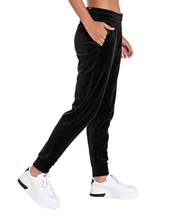 PUMA Donna Pants Pantaloni Essentials+ in Velour da Donna M Black 915824063