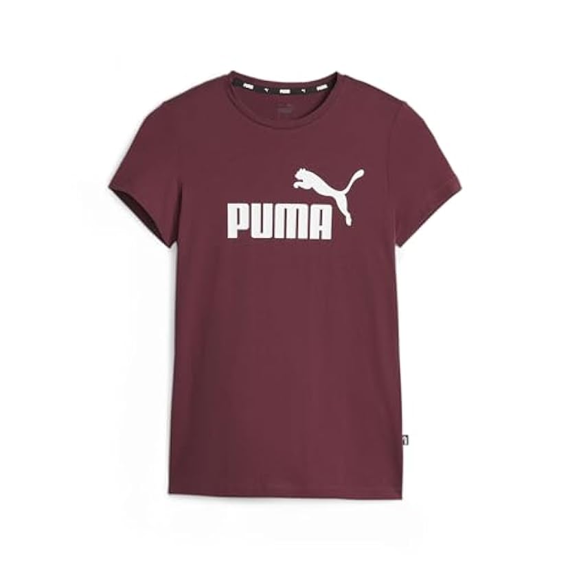 PUMA T-Shirt con Logo Essentials Donna M Dark Jasper Red 101278320