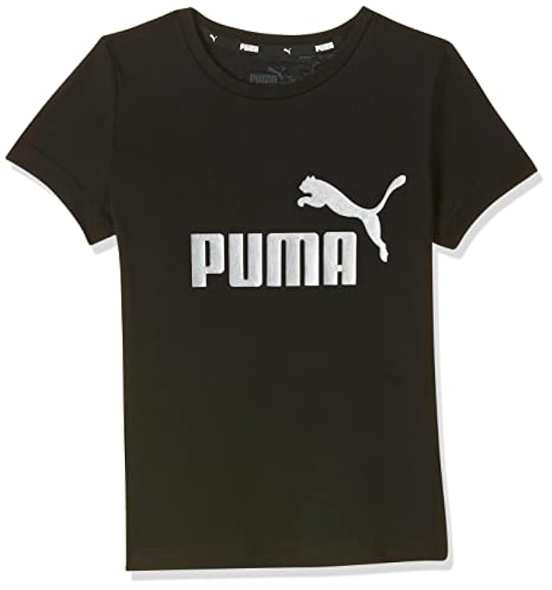 PUMA Ess Logo Tee G, T-shirt Bambine e ragazze, Black 0