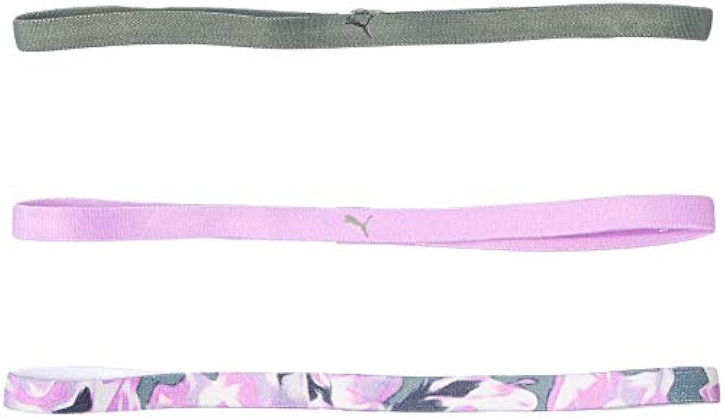 PUMA AT Sportbands - Fascia per capelli da donna, confezione da 3 pezzi, motivo: sci notturno 935117884