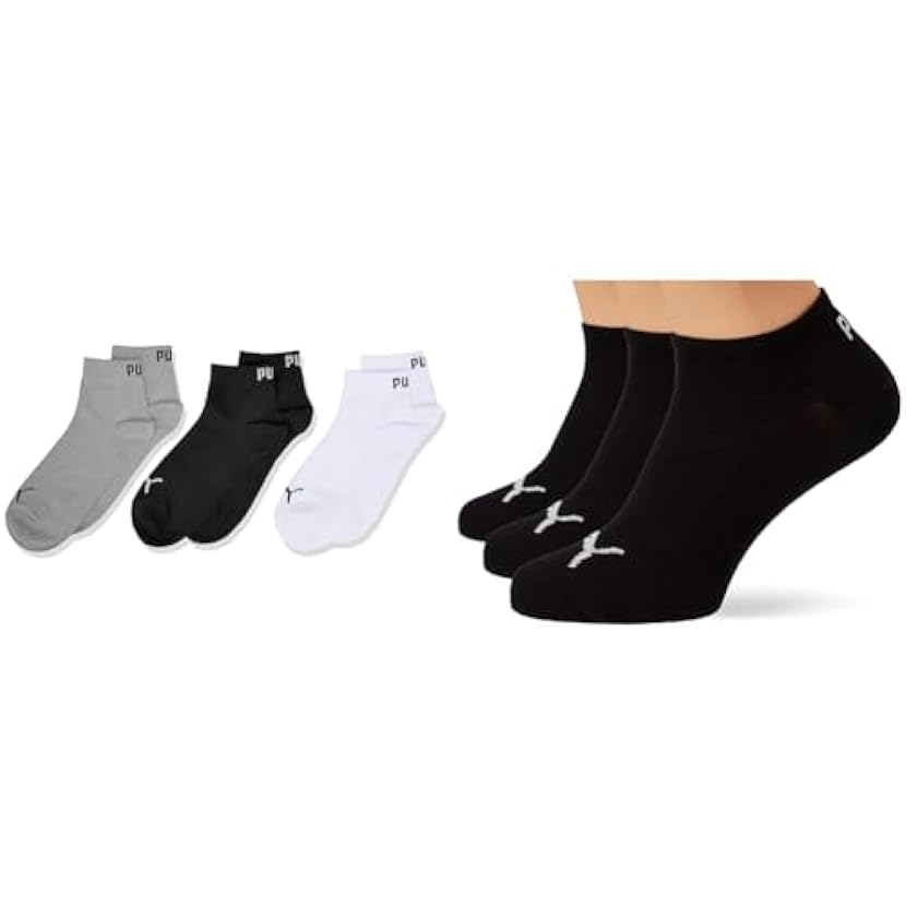 PUMA Quarter Plain Socks Calzini (Pacco da 5) Unisex-Ad
