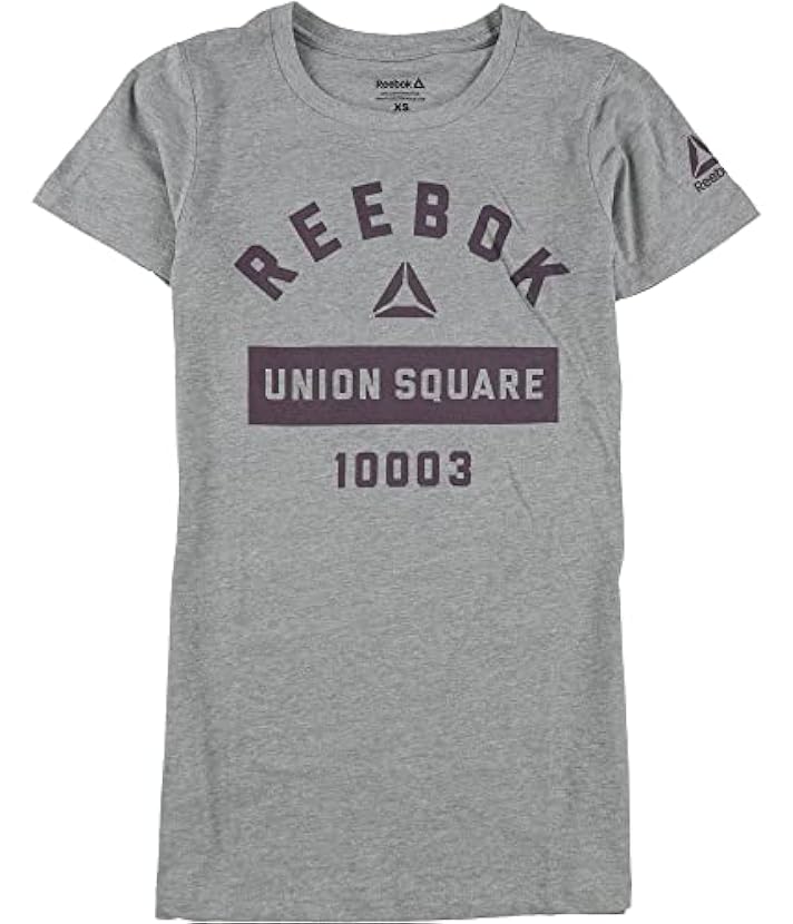 Reebok Womens Union Square Graphic T-Shirt, Grey, Mediu