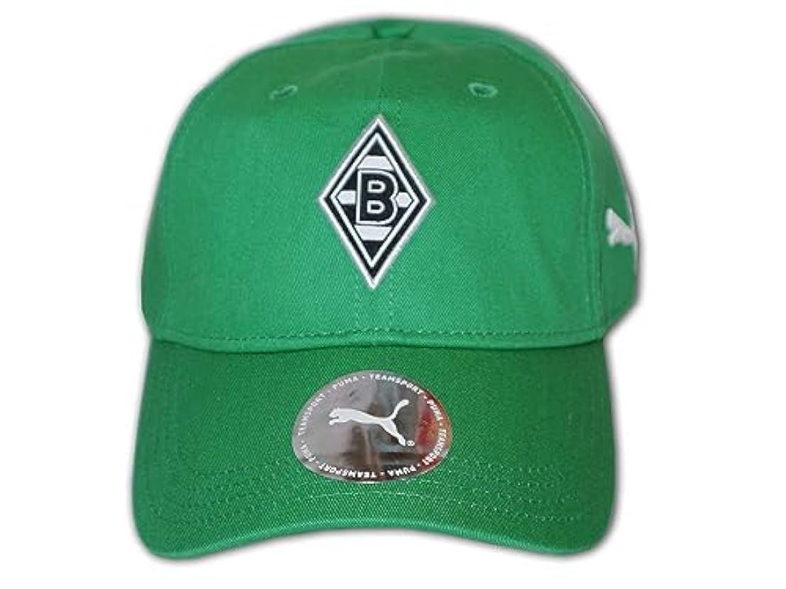 Puma Borussia M´ Gladbach Team Cap verde BMG Basecap Berretto regolabile, PUMA verde/PUMA nero, Taglia unica 817755682