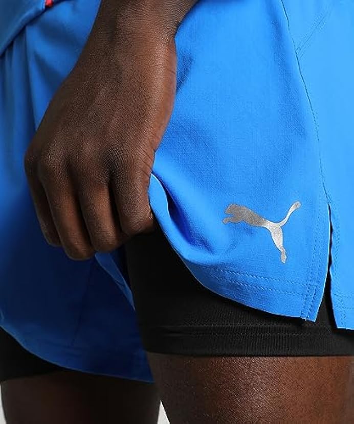PUMA Men Run Ultraweave 2In1 Shorts Abbigliamento da Running Shorts Blue - Blue M 701872107