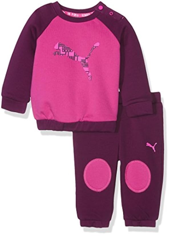 PUMA Baby Set Style MiniCat Ess Crew Jogger FL, Fucsia Viola-Magenta Purple, 98, 838973 24 515421810
