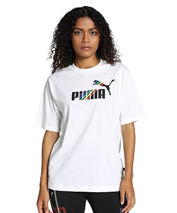 PUMA T-Shirt Essentials+ Love IS Love da Donna S White 
