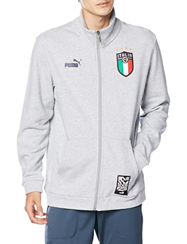 PUMA FIGC Italia ftblCulture Track Jacket Grigio chiaro