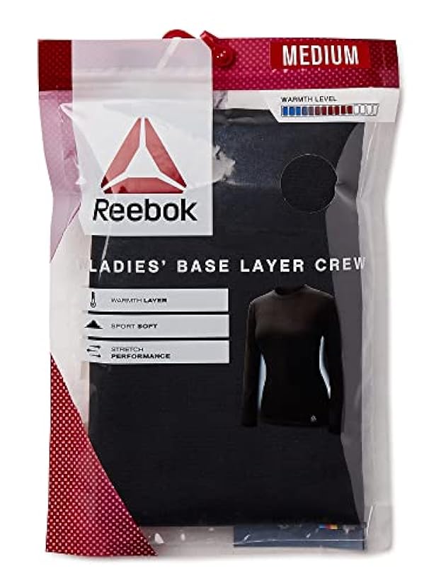 Reebok Top intimo termico a maniche lunghe da donna nero girocollo 918091143