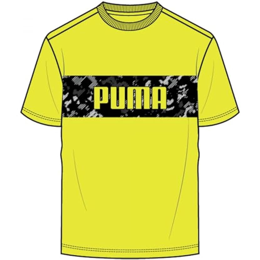 PUMA Active Sports Graphic Tee B Maglietta, Giallo, 116 Unisex-Bimbi 052708707