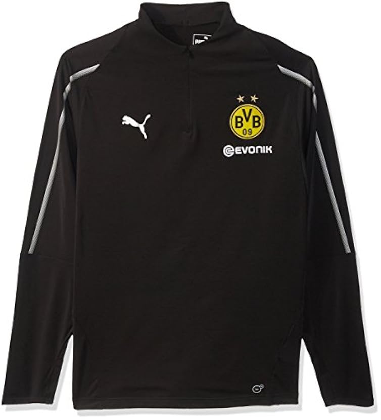 PUMA - BVB 1/4 Training Top with Sponsor Logo, Camicia Uomo 110312113