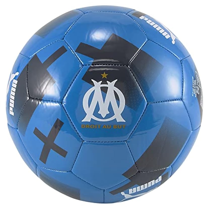 PUMA Olympique Marsiglia 083862 Pre Match Ball Pallone da Calcio Uomo Bleu Azur-New Navy 5 672670072